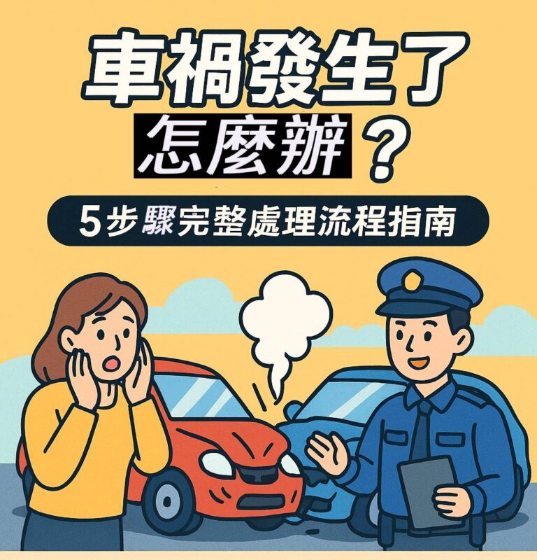 車禍發生了怎麼辦？5步驟完整處理流程指南