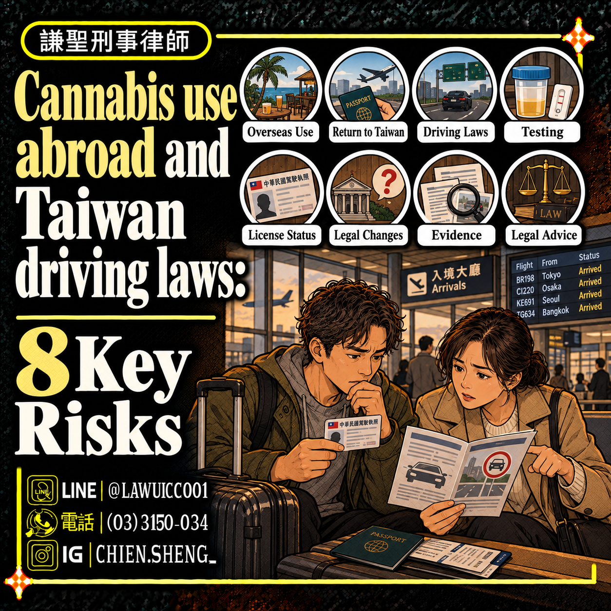 Cannabis use abroad and Taiwan driving laws: Testing and driver’s license risks