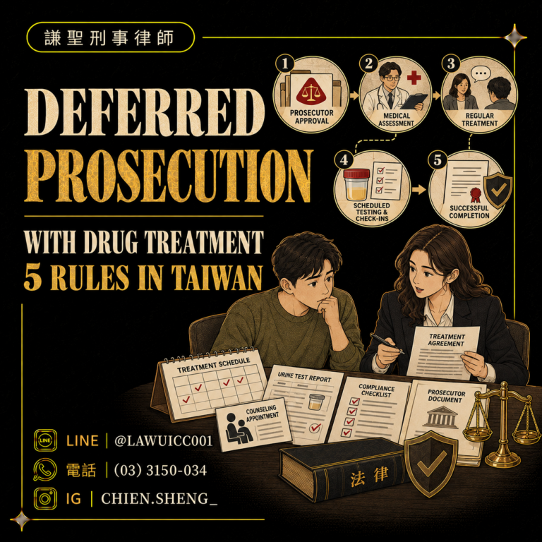 Deferred Prosecution with Drug Treatment in Taiwan when another criminal case is pending
