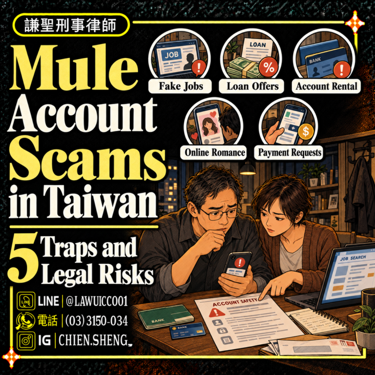Mule Account Scams in Taiwan involving fake job offers, loan requests and bank account access
