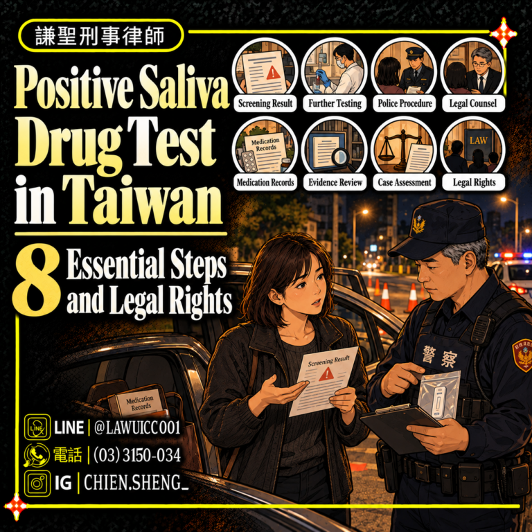 Positive Saliva Drug Test in Taiwan: roadside screening, laboratory testing and legal procedures explained